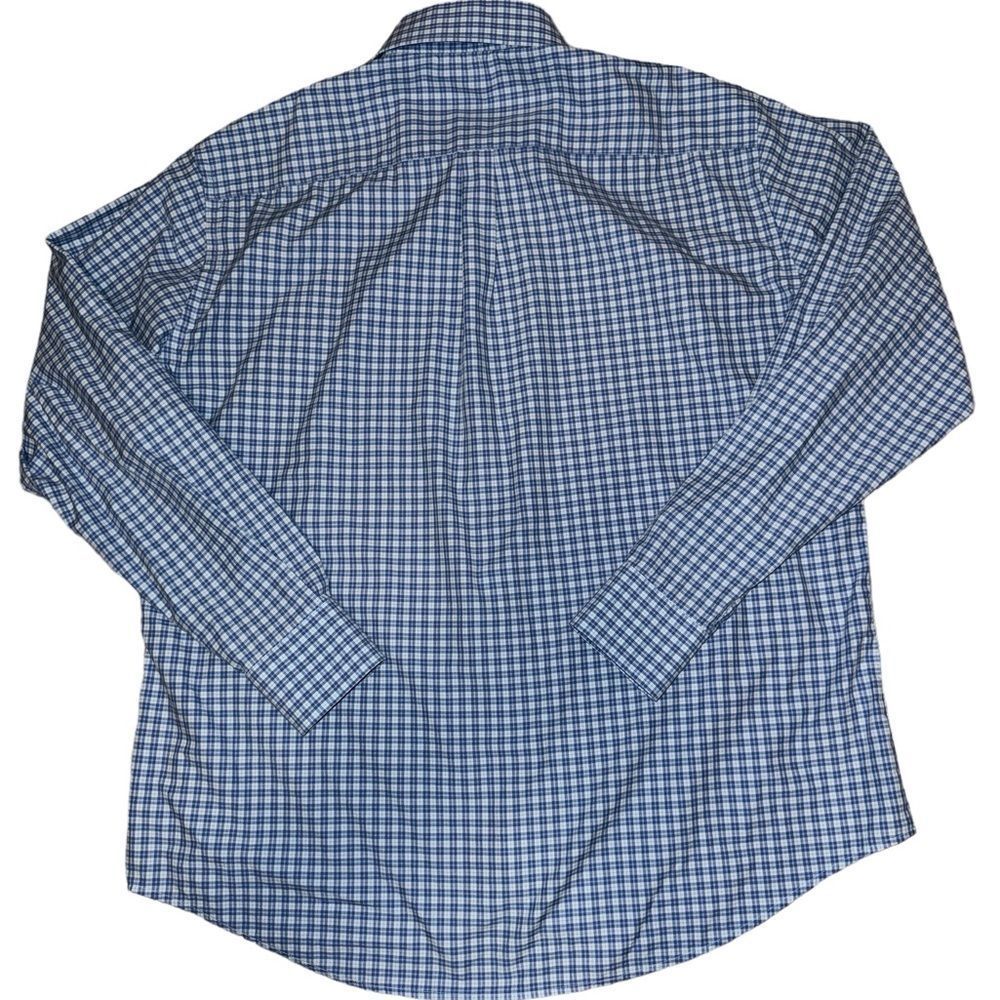 Peter Millar Blue Checkered Casual Button Down Shirt - Picture 6 of 10